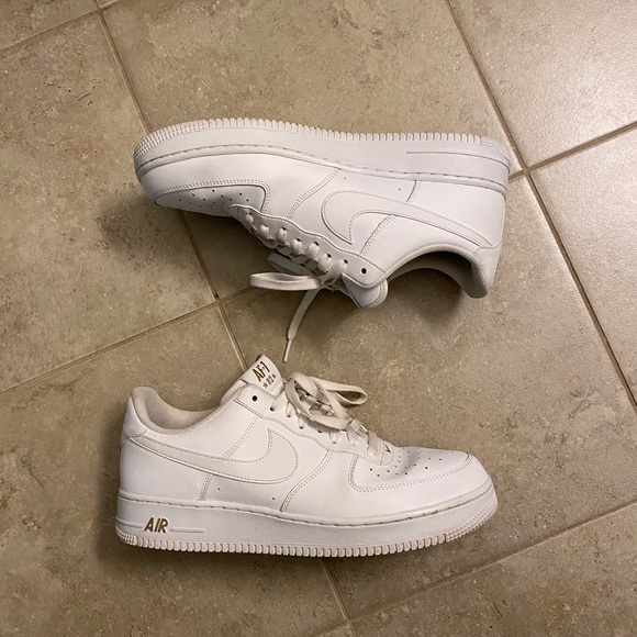 nike air force one white and gold